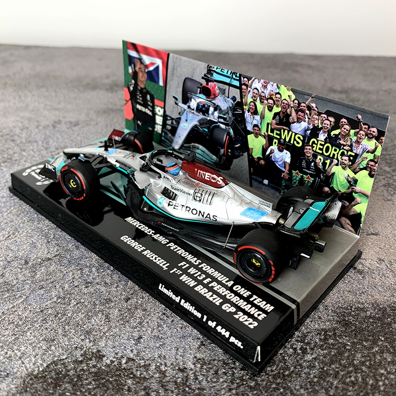 特价特注版1:43迷你切拉塞尔2022巴西站首胜奔驰AMG W13汽车模型 - 图1