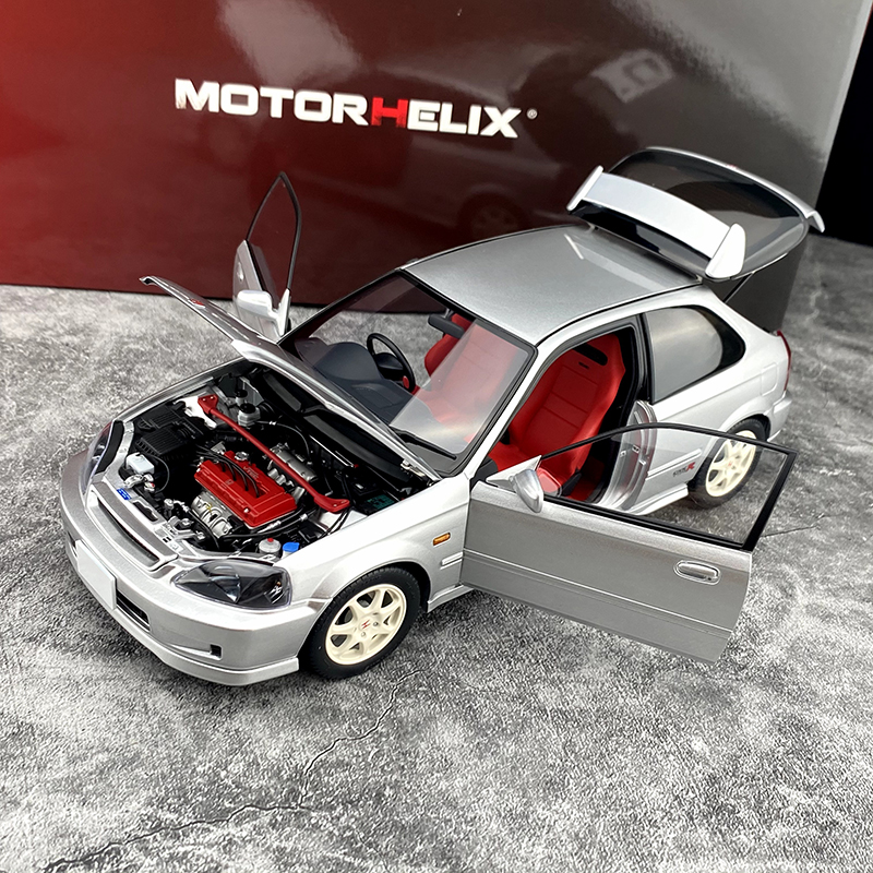 1:18 MOTORHELIX本田Civic Type R EK9-120后期版合金汽车模型-图2