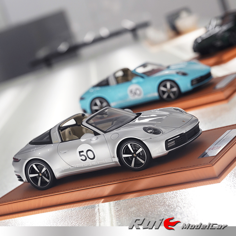 1:18 ModelATure保时捷911 992 Targa 4S汽车模型摆件收藏礼品-图1