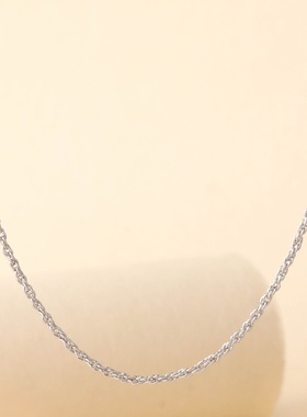 老厂直销链真金电镀裸链抽拉素银百搭串珠diy项链女保色配饰