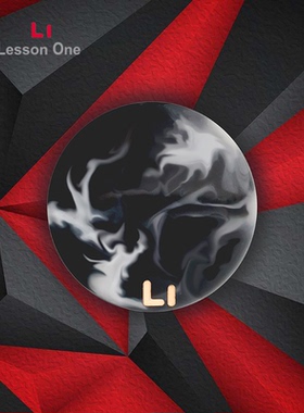 原创设计风黑白橙色树脂戒指