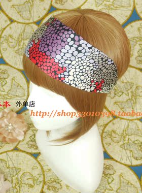 欧美风红色双层宽边发带