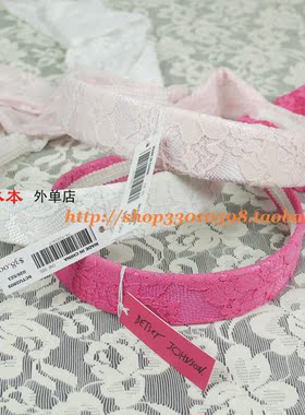 欧美风蕾丝细边窄版头箍流苏飘带