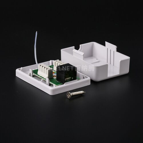 RJ45接线盒CAT5E网络接线盒1进1出8P8C桌面盒8芯单双口网线分线盒 - 图0