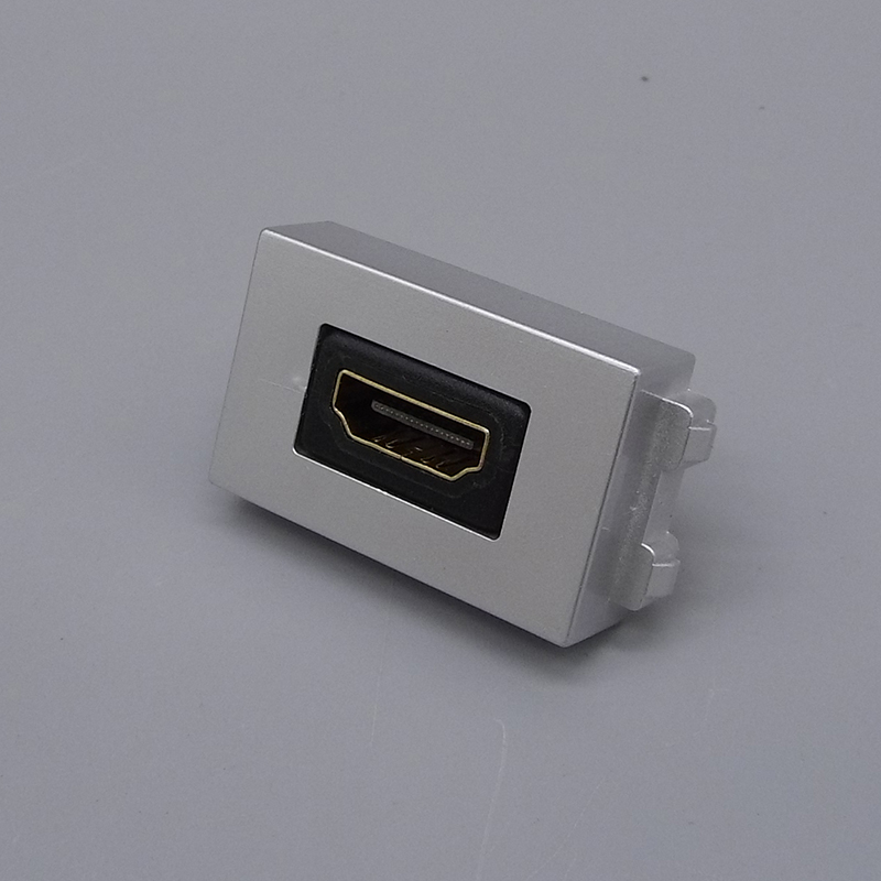 银色128型HDMI高清直头模块 2.0版兼容1.4版HDMI插座面板地插配件 - 图0