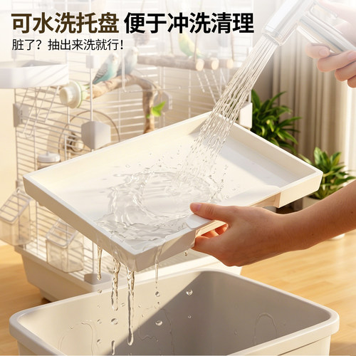 2026新款鹦鹉鸟笼虎皮玄凤小太阳专用新型大号防溅生态豪华饲养笼 - 图2