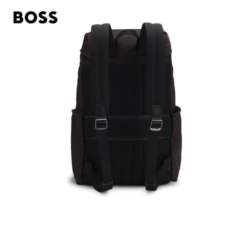 【七夕礼物】【礼物 双肩包】BOSS博斯 男士双B铰链徽标双肩包 - 图3