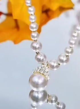 法式高端风优雅气质珍珠项链