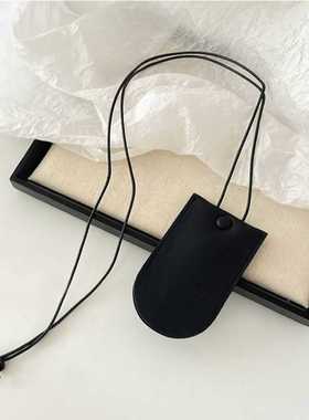 简约复古迷你抽拉式皮质钥匙包