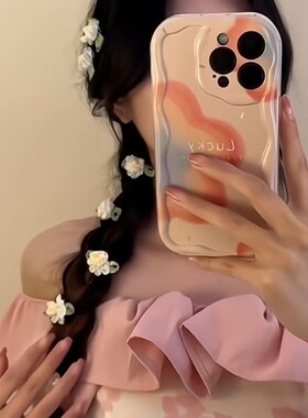 森系超仙茉莉花发夹侧边刘海夹