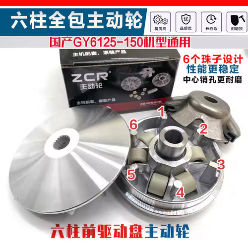 踏板摩托车豪迈GY6 125 150主动轮前皮带轮驱动盘离合器总成配件 - 图1