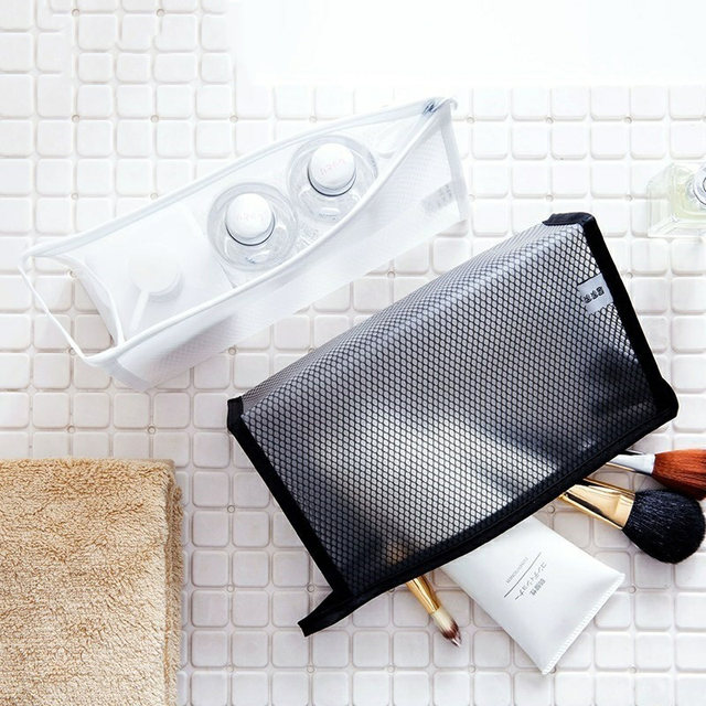 Transparent makeup bag small portable simple storage bag large capacity storage bag multifunctional waterproof Korean version toilet bag