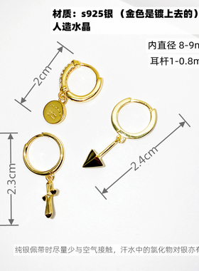 巴洛克复古金币耳环i925银北欧