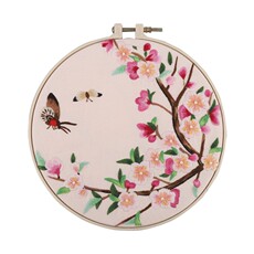 Вышивка Сучжоу 苏绣diy初学手工自绣材料包古风团扇刺绣画苏绣绣线客厅 挂画摆件