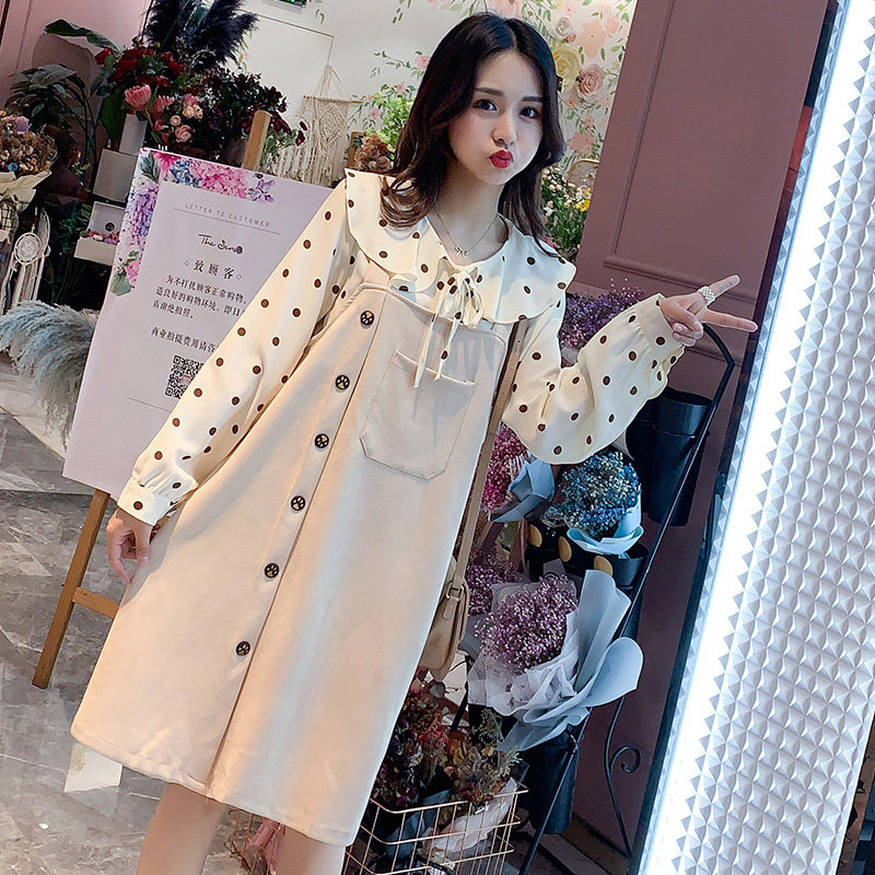 孕妇秋装时尚款2020新款潮妈连衣裙 宝朵儿连衣裙