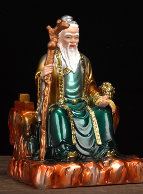 彩绘药王菩萨孙思邈雕像居家摆件