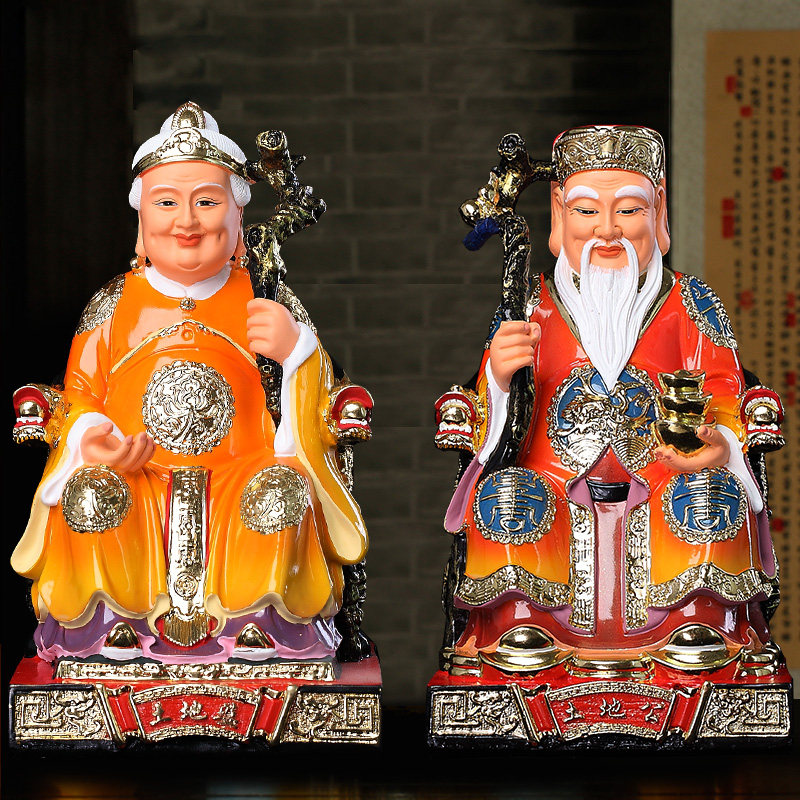 慈缘阁土地公像土地婆像土地爷奶土地公公婆婆供奉家用福德正神像_虎窝淘