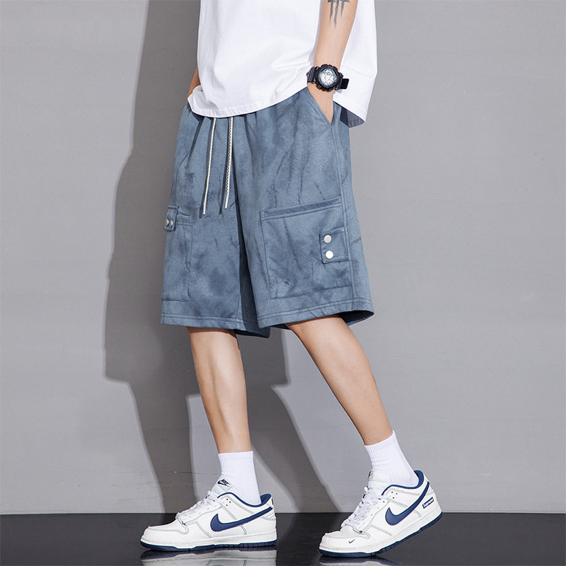 夏季大码潮牌扎染短裤胖男生直筒中裤加肥加大宽松休闲五分裤,淘宝优惠券,粉丝福利购,淘宝优惠卷