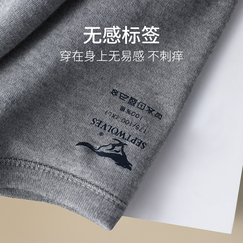 七匹狼男士保暖纯棉2023新款棉毛衫 七匹狼伊莎轩保暖上装