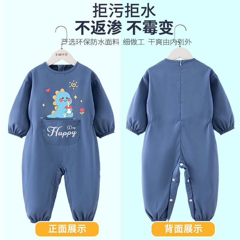 婴儿连体衣春秋款纯棉宝宝长袖无骨哈衣爬服家居服睡衣新生儿衣服