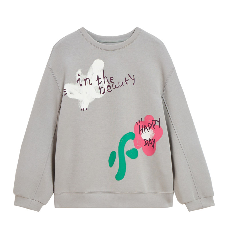 飞鸟和新酒印花卫衣圆领2022短外套 飞鸟和新酒卫衣/绒衫