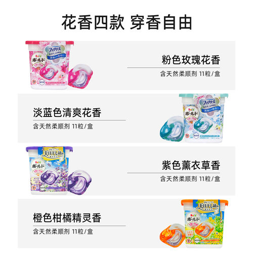 宝洁洗衣凝珠日本原装进口4D洗衣球强力去污除臭持久留香洗衣液 - 图1