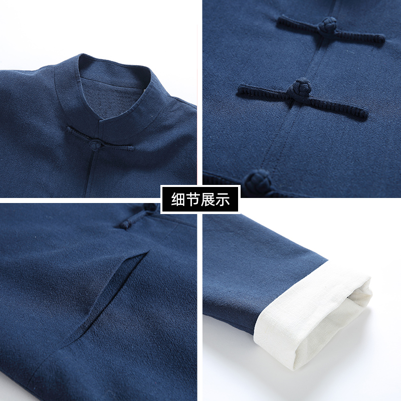 唐装中国风套装男款中老年男士纯棉 易邦斯丹民族服装