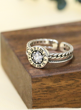 锆石星光戒指甜美时尚关节银饰品