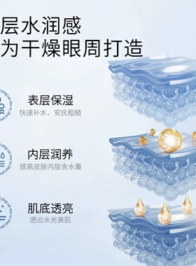 多重保湿活性成分充盈眼周，淡纹