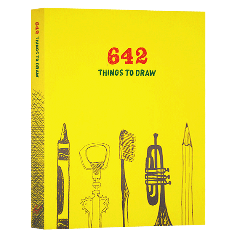 642幅可画的画 怎么画都行 英文原版 642 Things to Draw 手账爱好者涂鸦日记 艺术创意冒险书 DIY画册 绘画练习册 英文版进口书籍 - 图0