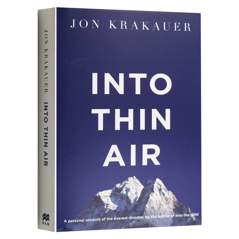 进入空气稀薄地带 英文原版 Into Thin Air 乔恩克拉考尔 Jon Krakauer 体育运动书籍 英文版原版进口英语书籍 - 图1