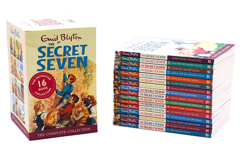 英文原版 The Secret Seven Complete Collection 1-16 七个小神探16册盒装 章节桥梁侦探小说 Enid Blyton 英文版 进口英语书籍 - 图1