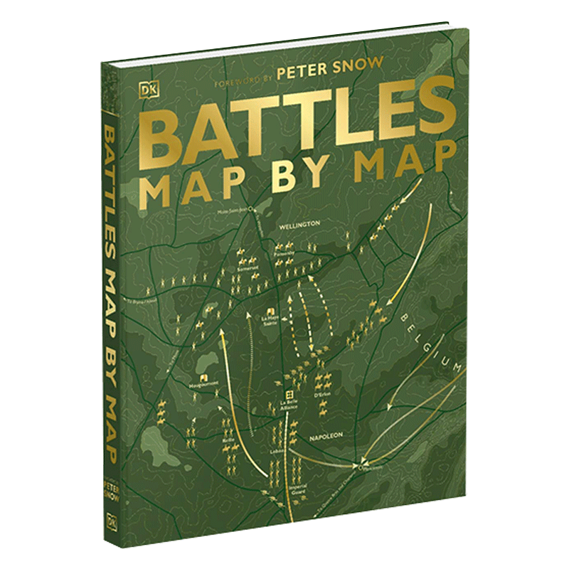 英文原版 Battles Map by Map 军事战役地图 古代世界战场到第二次世界大战战场收录 讲述历史著名战役故事 英文版 进口英语书籍
