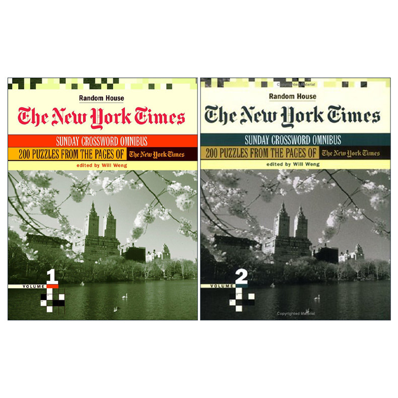 英文原版 The New York Times Sunday Crossword Omnibus系列 2册套装 纽约时报星期日填字游戏精选集 英文版 进口英语原版书籍
