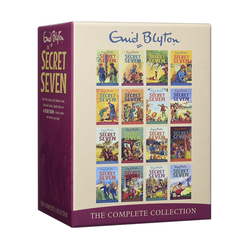 英文原版 The Secret Seven Complete Collection 1-16 七个小神探16册盒装 章节桥梁侦探小说 Enid Blyton 英文版 进口英语书籍 - 图2