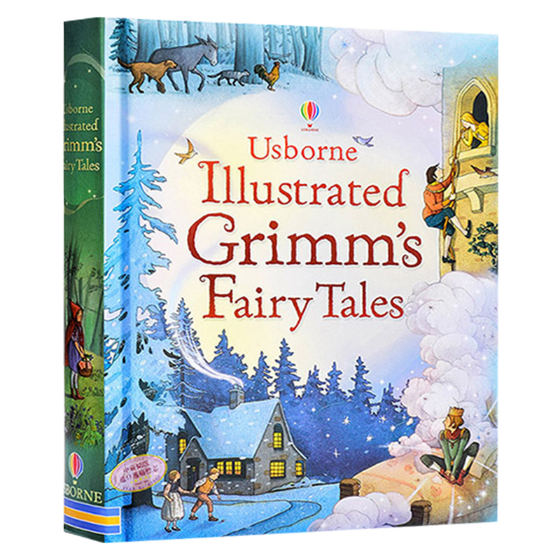 格林童话插图故事合集 英文原版 Illustrated Grimm's Fairy Tales 15个故事 英文版精装全彩插画版 小学生英语课外阅读书籍 - 图0