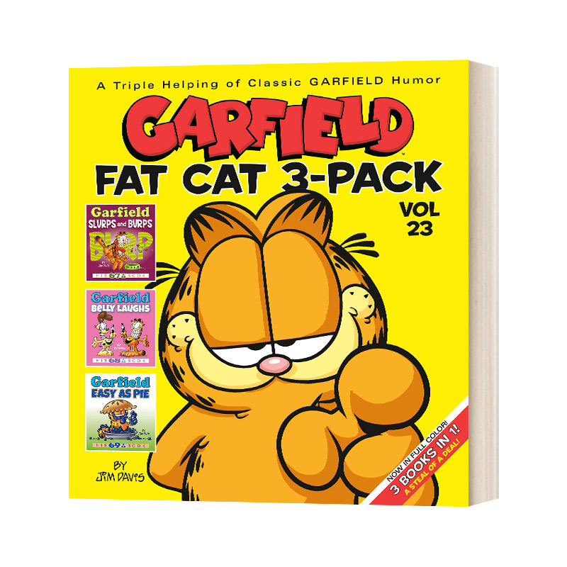 英文原版书 Garfield Fat Cat 3-Pack #23 加菲猫漫画3本套装23 - 图0