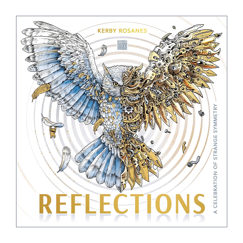 英文原版 Reflections 对称 填色寻物 着色涂色书 绘本 漫画 艺术 Kerby Rosanes 英文版 进口英语原版书籍