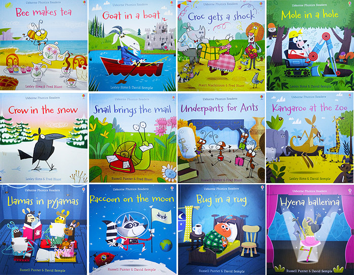 英文原版 Usborne Phonics Collection Mini Phonics Boxset 尤斯伯恩自然发音拼读 12本套装 英文版 进口英语原版书籍