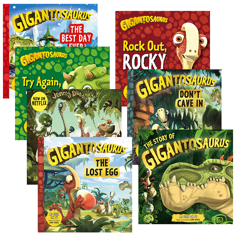 小恐龙大冒险7册 英文原版 Gigantosaurus 卡通亲子故事绘本 英文版儿童英语睡前读物 进口原版书籍 - 图1