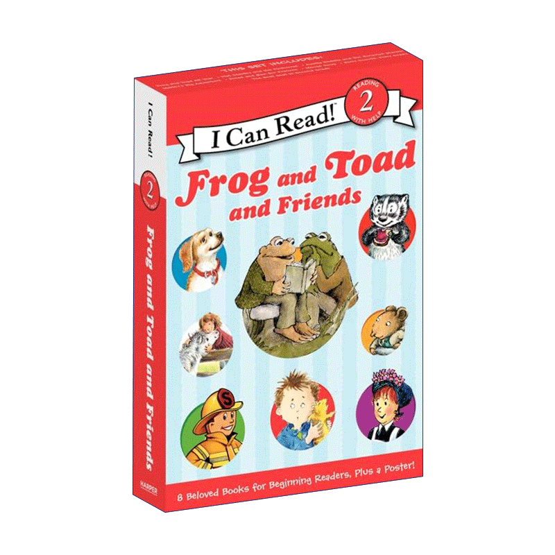 青蛙和朋友们 英文原版 Frog and Toad Friends Box Set 8册套装 I Can Read 分级阅读 英文版 进口英语原版书籍