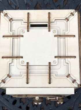 乌克兰ugearss同款木质机械传动模型密码箱DIY成人拼装益智玩具