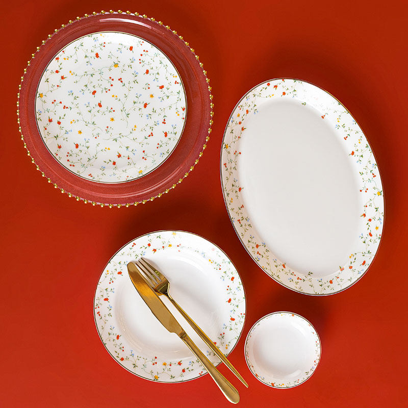 高淳陶瓷新中式轻奢婚庆家用餐具乔迁骨瓷高端婚礼碗筷套装组合,淘宝优惠券,粉丝福利购,淘宝优惠卷