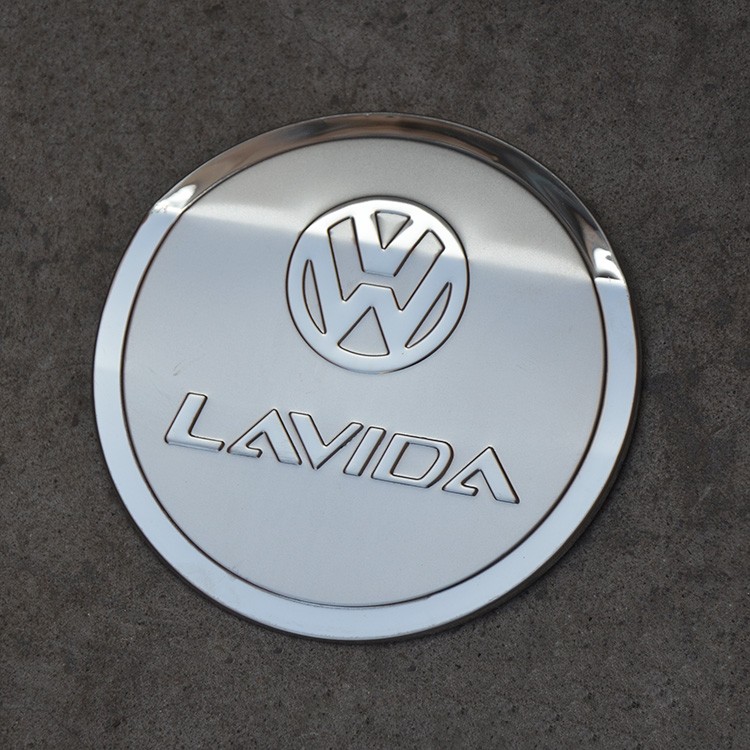 2008-2018款新老款大众朗逸专用改装饰亮贴吧郎逸不锈钢油箱盖贴 - 图2