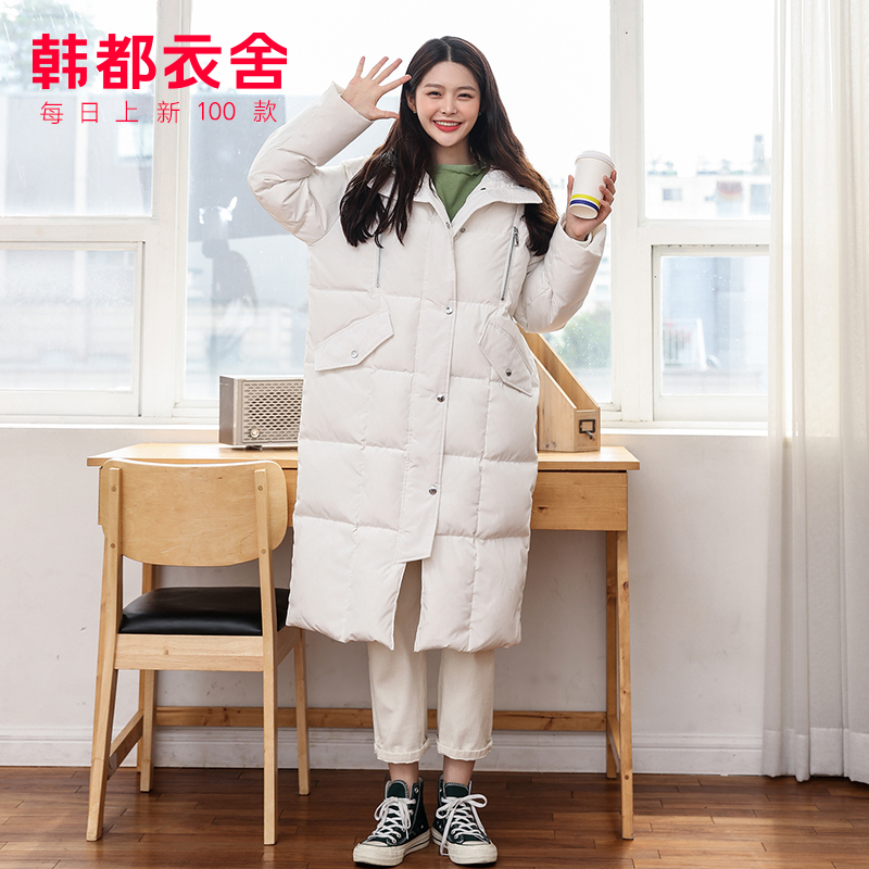 韩都衣舍2020冬天新款宽松白鸭绒 韩都衣舍嗒嗒羽绒服