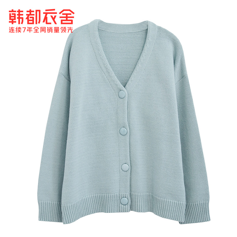 韩都衣舍2020春装新款韩版风针织衫 韩都衣舍嗒嗒毛针织衫