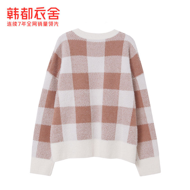 韩都衣舍2020秋冬新款日系软妹少女 韩都衣舍嗒嗒毛针织衫