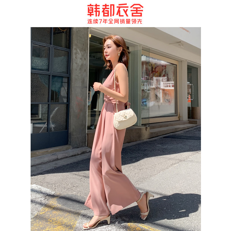 韩都衣舍2020夏季新款粉色休闲裤 韩都衣舍嗒嗒休闲裤