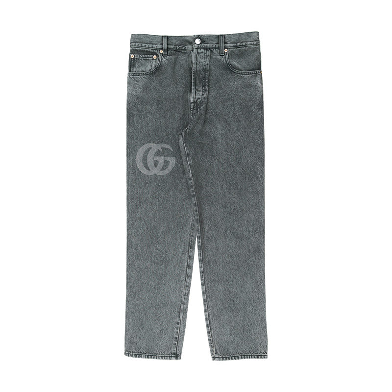 GUCCI古驰男士徽标细节棉质牛仔裤男2026年新品,淘宝优惠券,粉丝福利购,淘宝优惠卷