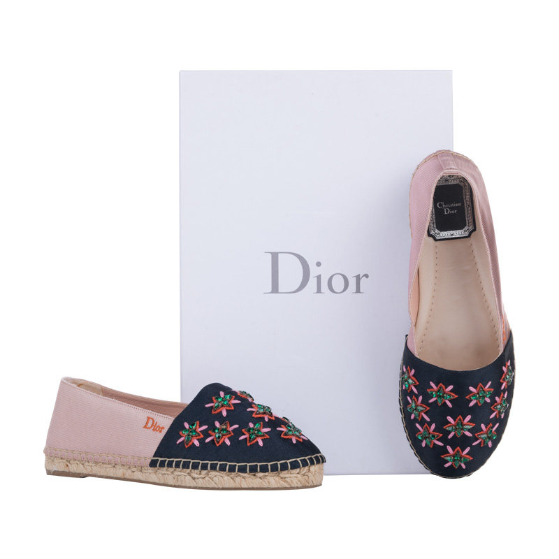 dior /迪奥绣花钉珠女士休闲布鞋 黛慕名品海外布鞋